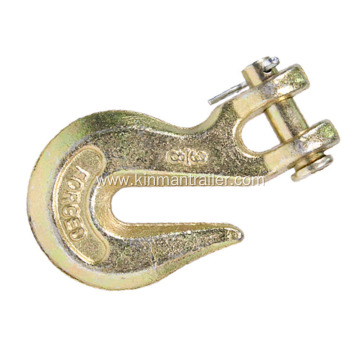 yellow zinc plated lifting chain forged 3/8inch clevis grab hook